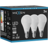 Mexen Nova 3x LED žárovka E14, G45, 8W, Neutrální - 4000K, 840 lm - L101-E14-0840-01x03