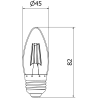 Mexen Vintis 3x LED žárovka filament E27, C35, 6W, Neutrální - 4000K, 720 lm, čirá - L154-E27-0640-00x03