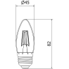 Mexen Vintis 10x žárovka filament LED E27, C35, 6W, Neutrální - 4000K, 720 lm, čirá - L154-E27-0640-00x10
