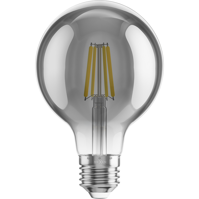 Mexen Vintis 10x žárovka filament LED E27, G80, 4W, Teplá - 2200K, 280 lm, kouřová - L155-E27-0422-70x10