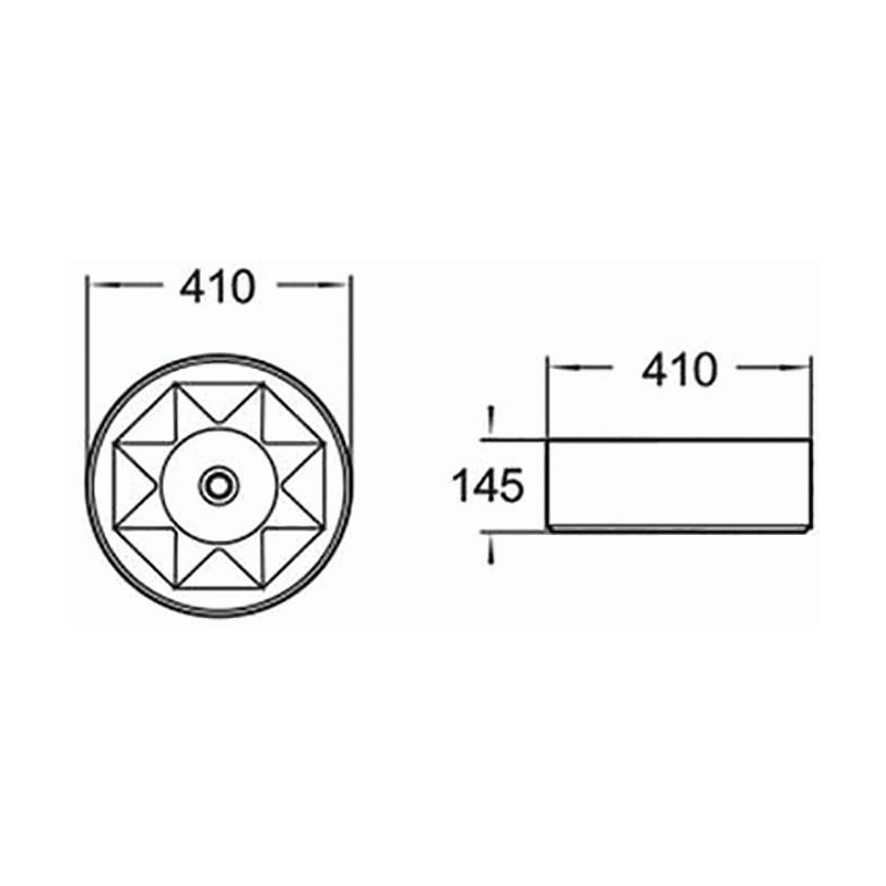Mexen Lupita umyvadlo na desku 41 x 41 cm, modrá - 22144163