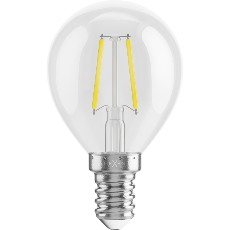 Mexen Vintis 3x Žárovka filament LED E14, G45, 2W, Neutrální - 4000K, 240 lm, čirá - L156-E14-0240-00x03