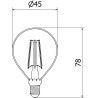 Mexen Vintis 3x žárovka filament LED E14, G45, 6W, Teplá - 2700K, 720 lm, čirá - L156-E14-0627-00x03