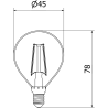 Mexen Vintis 10x žárovka filament LED E14, G45, 2W, Neutrální - 4000K, 240 lm, čirá - L156-E14-0240-00x10