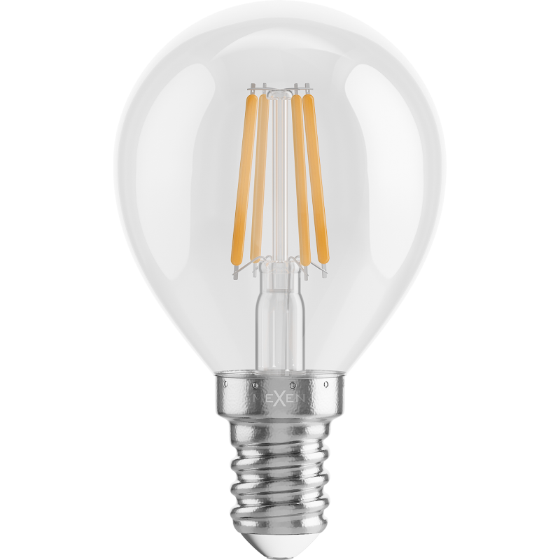 Mexen Vintis 6x Žárovka filament LED E14, G45, 4W, Teplá - 2700K, 470 lm, čirá - L156-E14-0427-00x06
