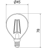 Mexen Vintis 6x Žárovka filament LED E14, G45, 4W, Teplá - 2700K, 470 lm, čirá - L156-E14-0427-00x06