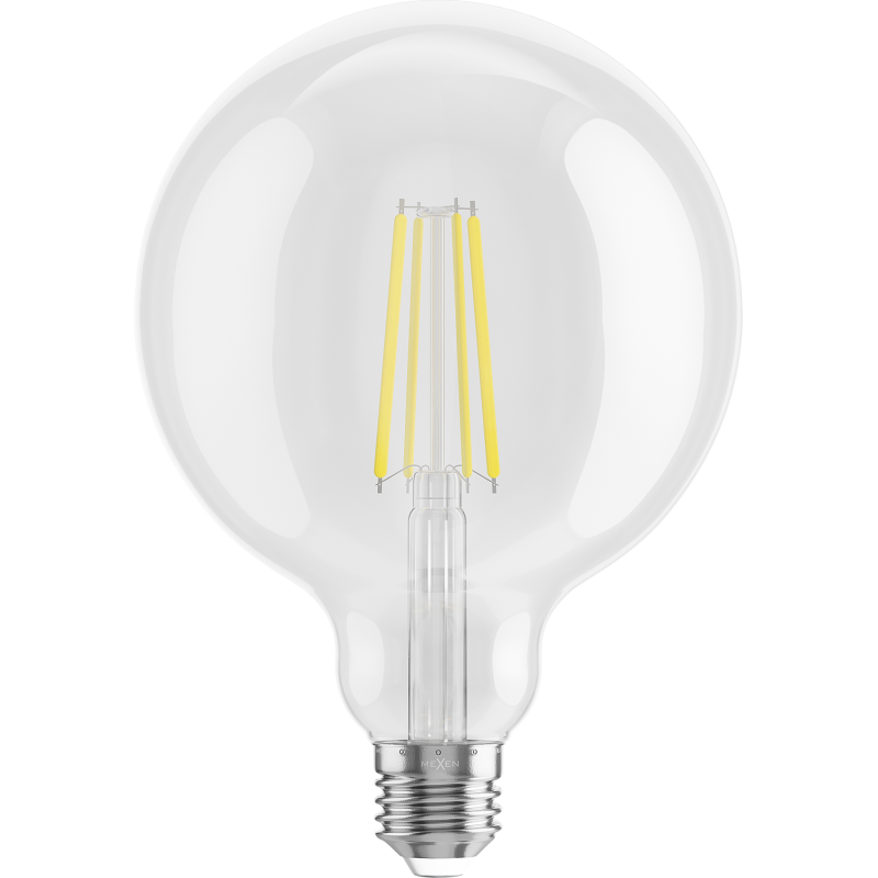 Mexen Vintis 3x LED žárovka filament E27, G125, 8W, Neutrální - 4000K, 1055 lm, čiré - L158-E27-0840-00x03