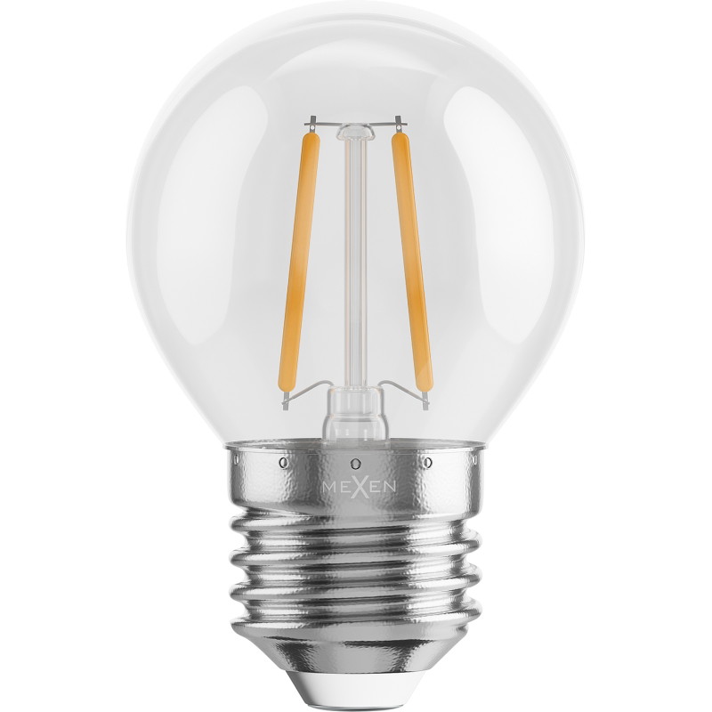 Mexen Vintis 6x LED filament žárovka E27, G45, 2W, Teplá - 2700K, 240 lm, čirá - L156-E27-0227-00x06