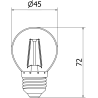 Mexen Vintis 6x žárovka filament LED E27, G45, 2W, Neutrální - 4000K, 240 lm, čirá - L156-E27-0227-00x06