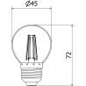 Mexen Vintis 10x žárovka filament LED E27, G45, 4W, Teplá - 2200K, 400 lm, jantarová - L156-E27-0422-50x10