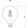 Mexen Vintis 10x žárovka filament LED E27, G95, 4W, Teplá - 2700K, 400 lm, amber - L157-E27-0427-50x10