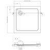 Mexen Roma sprchový kout výklopný 90 x 90 cm, transparentní, zlatý + vanička Flat, černý - 854-090-090-50-00-4070G