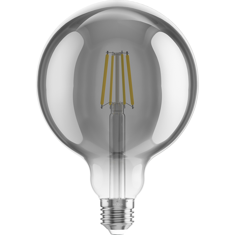 Mexen Vintis 6x žárovka filament LED E27, G125, 6W, Teplá - 2700K, 510 lm, kouřová - L158-E27-0627-70x06