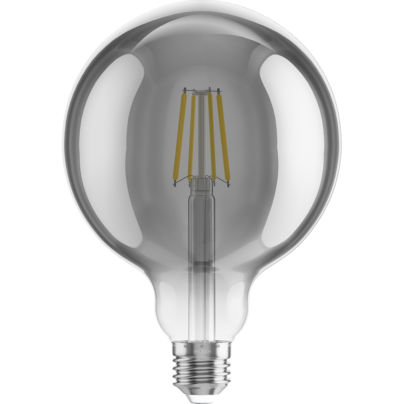 Mexen Vintis 10x žárovka filament LED E27, G125, 6W, Teplá - 2700K, 510 lm, kouřová - L158-E27-0627-70x10