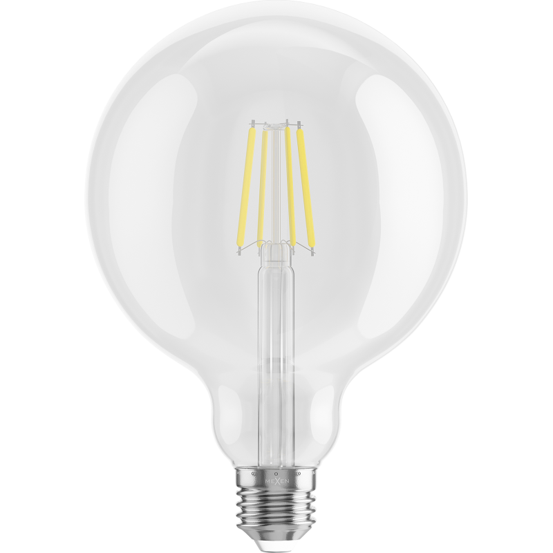 Mexen Vintis 10x žárovka filament LED E27, G125, 6W, Neutrální - 4000K, 720 lm, čirá - L158-E27-0640-00x10