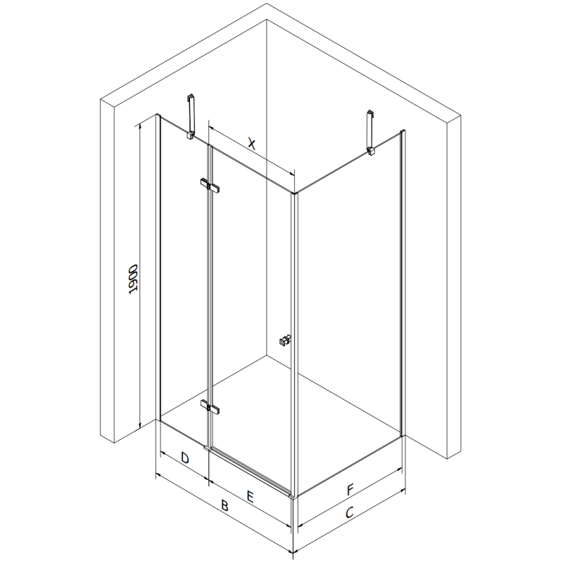 Mexen Roma sprchový kout otevírací 120 x 90 cm, transparentní, zlatý + vanička Flat, černý - 854-120-090-50-00-4070G