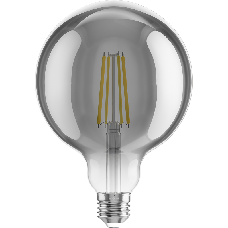 Mexen Vintis 10x Žárovka filament LED E27, G125, 8W, Teplá - 2700K, 680 lm, kouřová - L158-E27-0827-70x10