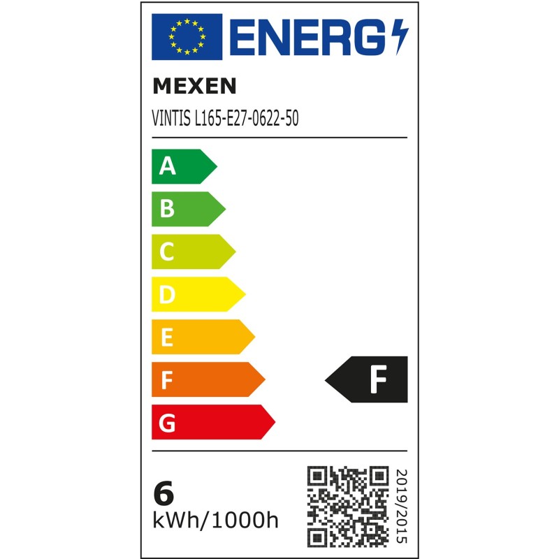 Mexen Vintis 10x LED žárovka filament spirála E27, G80, 6W, Teplá - 2200K, 530 lm, jantarová - L165-E27-0622-50x10