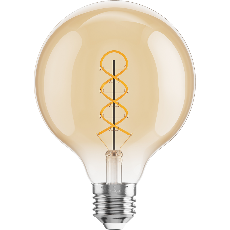 Mexen Vintis 6x Žárovka filament spirála LED E27, G95, 8W, Teplá - 2200K, 600 lm, amber - L167-E27-0822-50x06