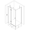 Mexen Roma sprchový kout otevírací 80 x 90 cm, grafit, chrom + vanička Flat, bílý - 854-080-090-01-40-4010