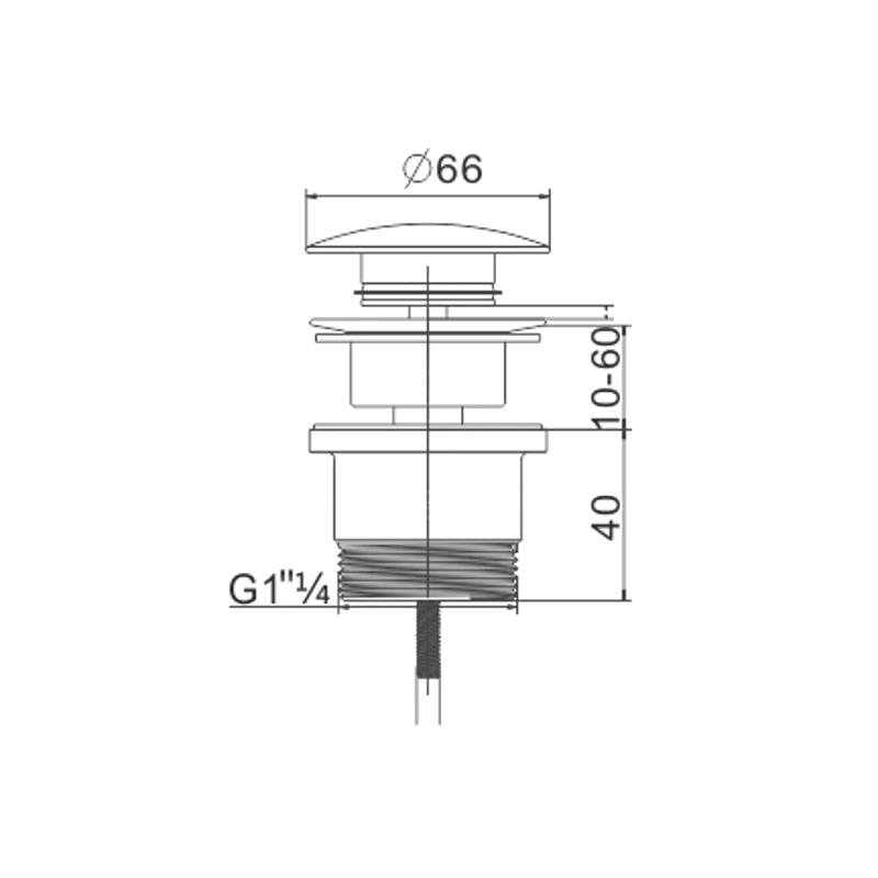 Mexen zátka klik-klak univerzální, růžové zlato- 79930-60