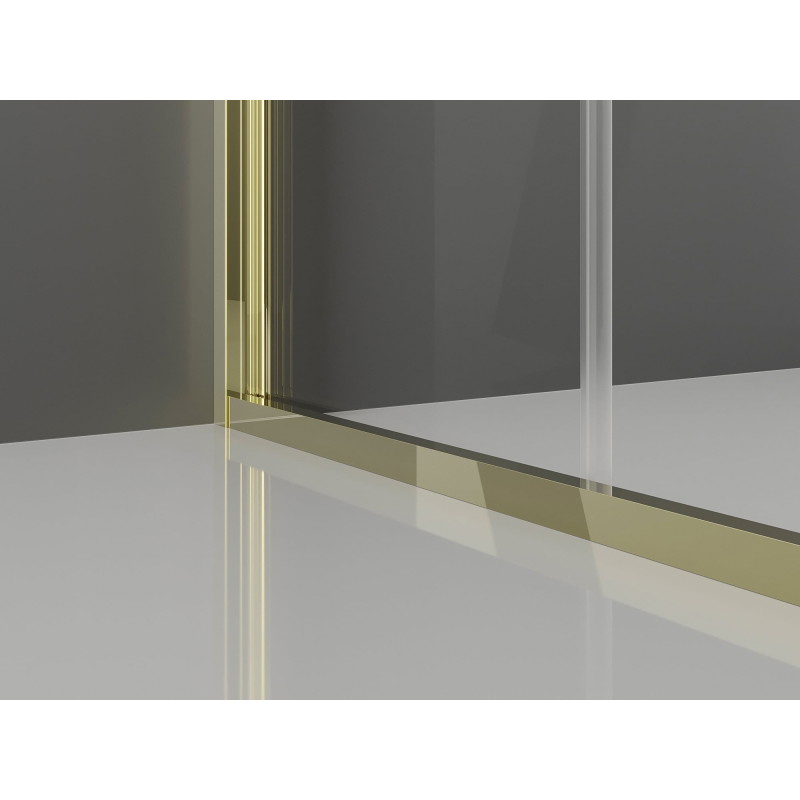 Mexen Exo-F 3S sprchový kout 3-stěnný skládací 70 x 95 cm, transparentní, zlatý - 816-070-095-50-00-3S