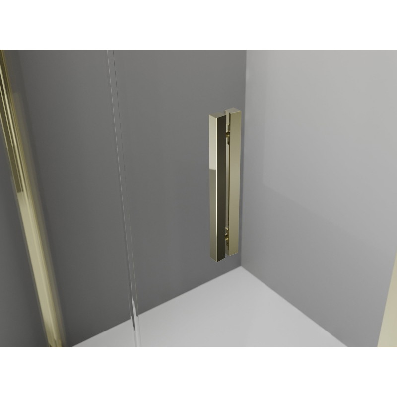 Mexen Exo-F 3S sprchový kout 3-stěnný skládací 110 x 95 cm, transparentní, zlatý - 816-110-095-50-00-3S