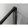 Mexen Exo-F 3S sprchový kout 3-stěnný skládací 90 x 75 cm, transparentní, černý - 816-090-075-70-00-3S