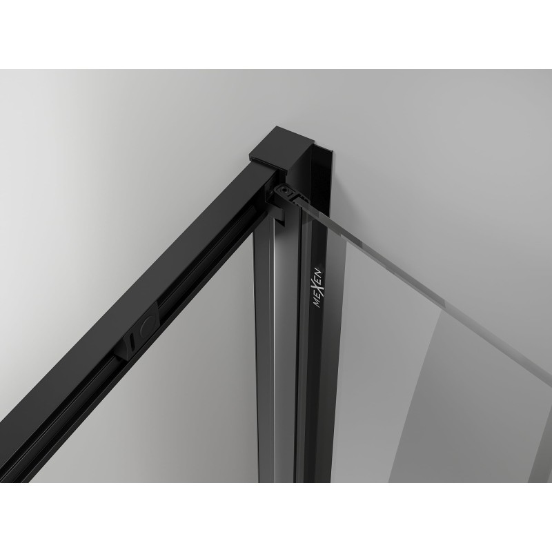 Mexen Exo-3S sprchový kout 3-stěnný skládací 85 x 90 cm, průhledný, černý - 816-085-090-70-00-3S