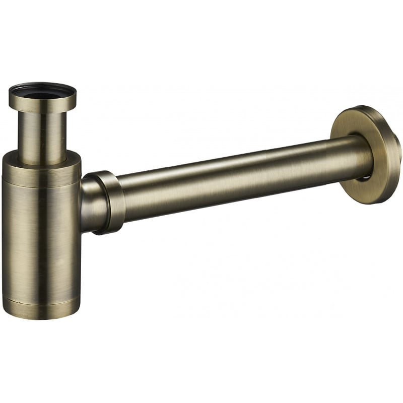 Mexen polosyfon umyvadlový kulatý, starožitná mosaz - 79950-40