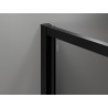 Mexen Exo-3S 3-stěnný sprchový kout, výklopný 70 x 90 cm, transparentní, černý - 817-070-090-70-00-3S