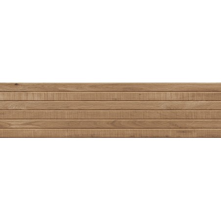 Mexen Western Wood Rektifikovaný glazovaný gres Ořech G1, dřevu podobná stěnová dlaždice 120 x 30 cm, mat