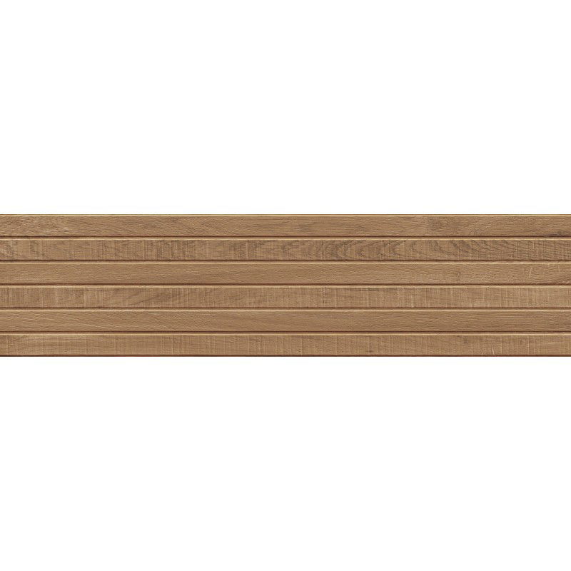 Mexen Western Wood Walnut Glazovaný rekt. G1, dřevěná nástěnná dlaždice 120 x 30 cm, mat - TL702-120-030-54