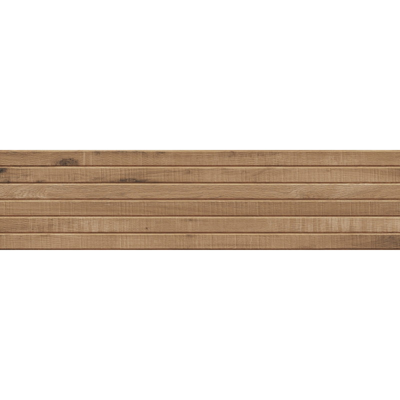 Mexen Western Wood Rektifikovaný glazovaný gres Ořech G1, dřevu podobná stěnová dlaždice 120 x 30 cm, mat