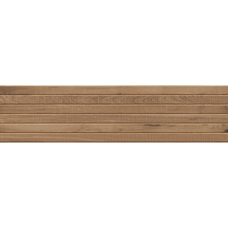 Mexen Western Wood Rektifikovaný glazovaný gres Ořech G1, dřevu podobná stěnová dlaždice 120 x 30 cm, mat