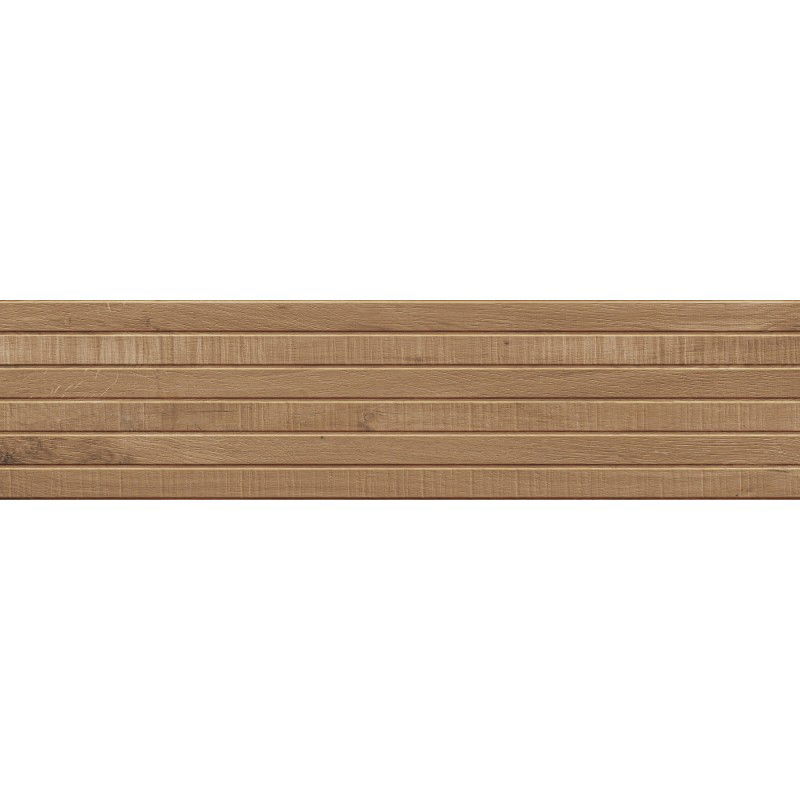 Mexen Western Wood Walnut Glazovaný rekt. G1, dřevěná nástěnná dlaždice 120 x 30 cm, mat - TL702-120-030-54