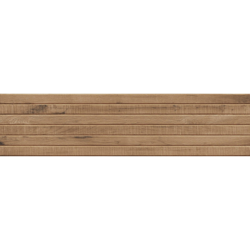 Mexen Western Wood Rektifikovaný glazovaný gres Ořech G1, dřevu podobná stěnová dlaždice 120 x 30 cm, mat