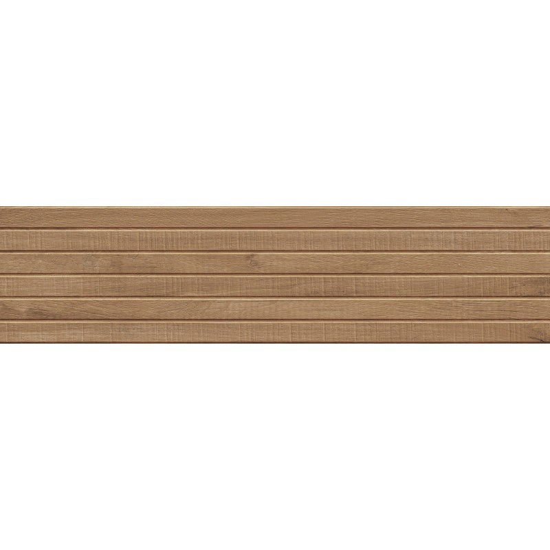 Mexen Western Wood Walnut Glazovaný rekt. G1, dřevěná nástěnná dlaždice 120 x 30 cm, mat - TL702-120-030-54