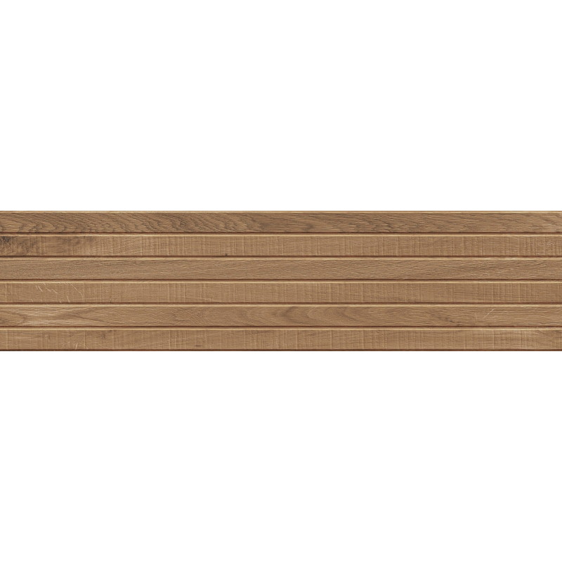 Mexen Western Wood Rektifikovaný glazovaný gres Ořech G1, dřevu podobná stěnová dlaždice 120 x 30 cm, mat