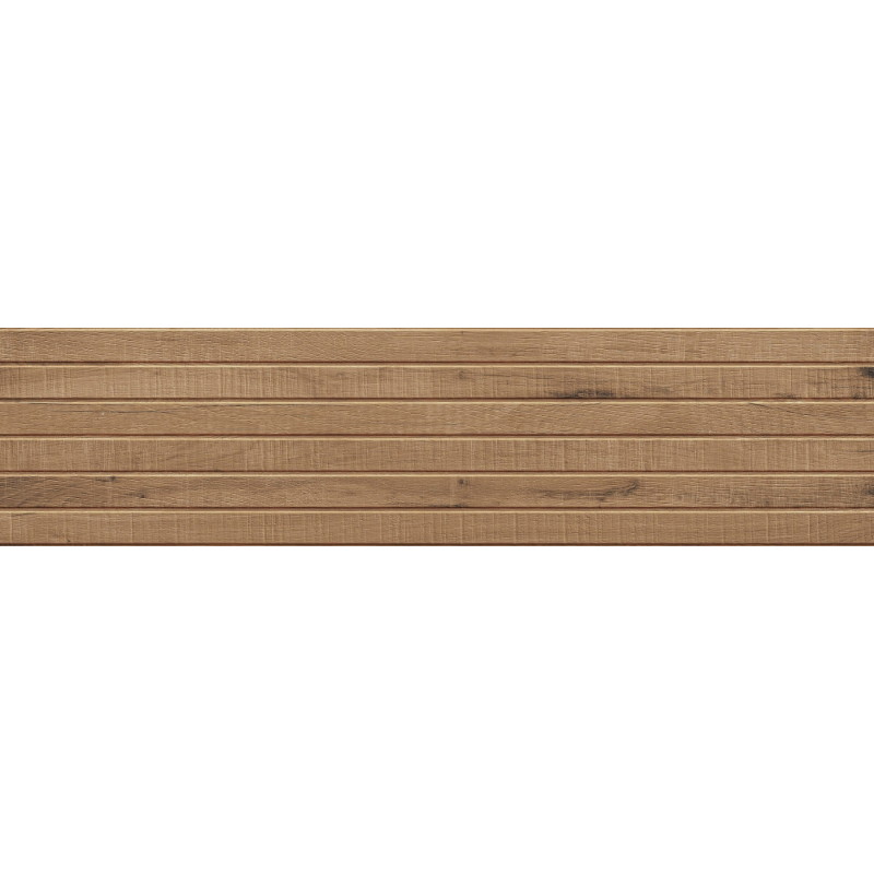 Mexen Western Wood Rektifikovaný glazovaný gres Ořech G1, dřevu podobná stěnová dlaždice 120 x 30 cm, mat