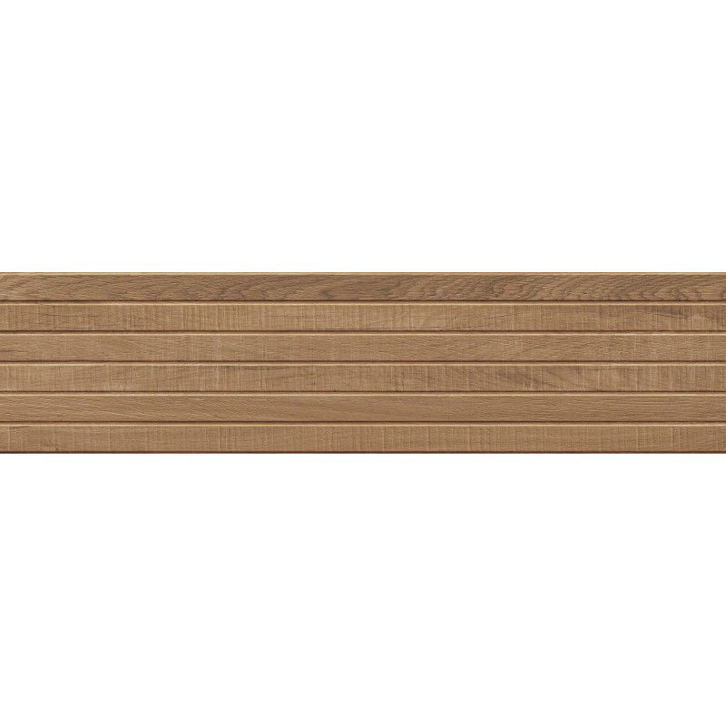 Mexen Western Wood Walnut Glazovaný rekt. G1, dřevěná nástěnná dlaždice 120 x 30 cm, mat - TL702-120-030-54