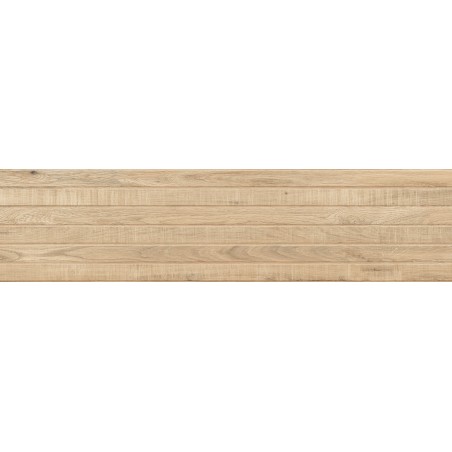 Mexen Western Wood Miele glazovaný gres rek. G1, dlaždice imitující dřevo, stěnná 120 x 30 cm, matná - TL702-120-030-57