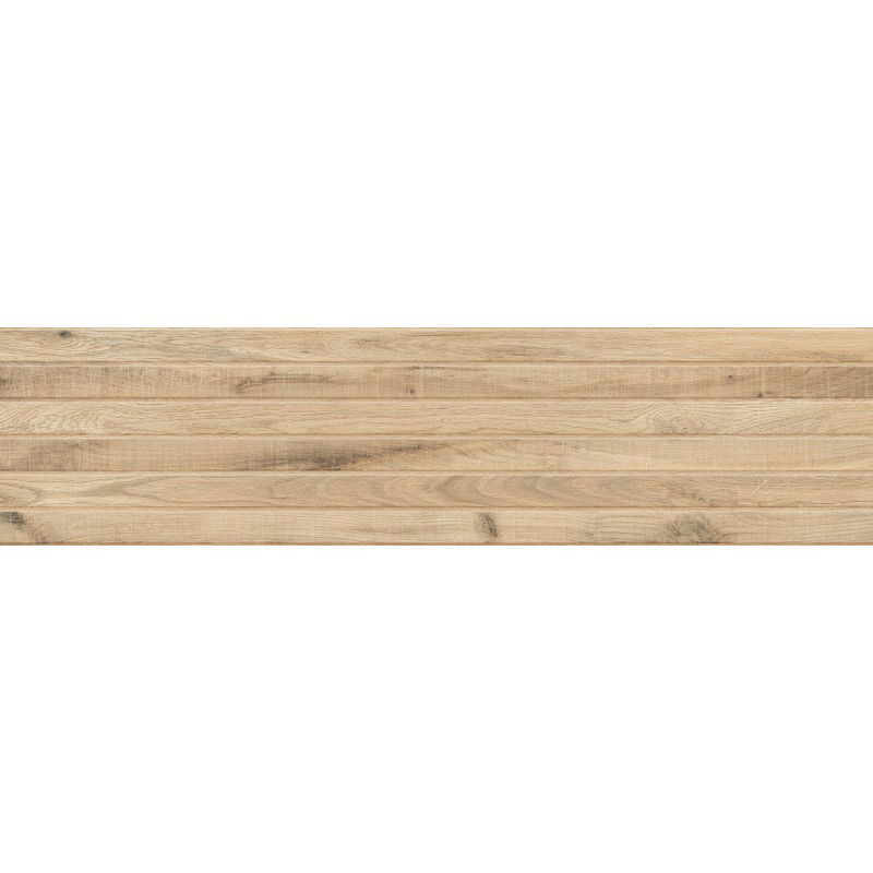 Mexen Western Wood Miele glazovaná rektifikovaná dlaždice dřevěného vzhledu 120 x 30 cm, matná - TL702-120-030-57