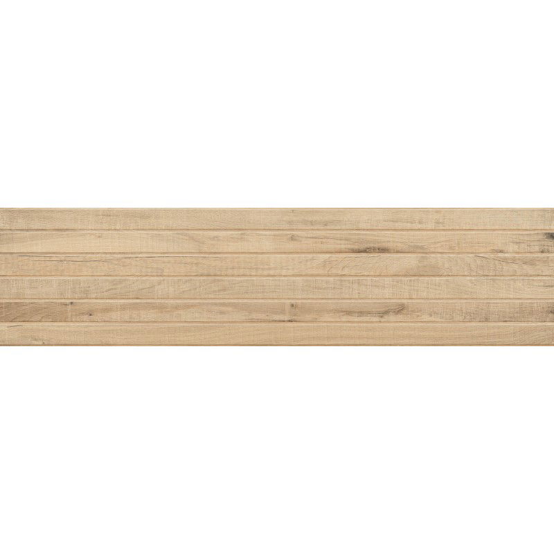 Mexen Western Wood Miele glazovaná rektifikovaná dlaždice dřevěného vzhledu 120 x 30 cm, matná - TL702-120-030-57