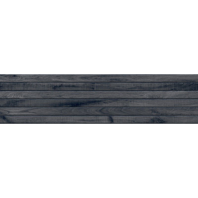 Mexen Western Wood Nero glazovaný rektifikovaný gres G1, dlaždice imitující dřevo na stěnu 120 x 30 cm, mat