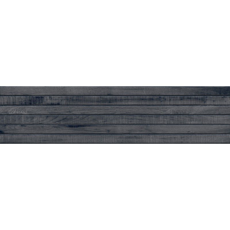 Mexen Western Wood Nero glazovaný rektifikovaný gres G1, dlaždice imitující dřevo na stěnu 120 x 30 cm, mat