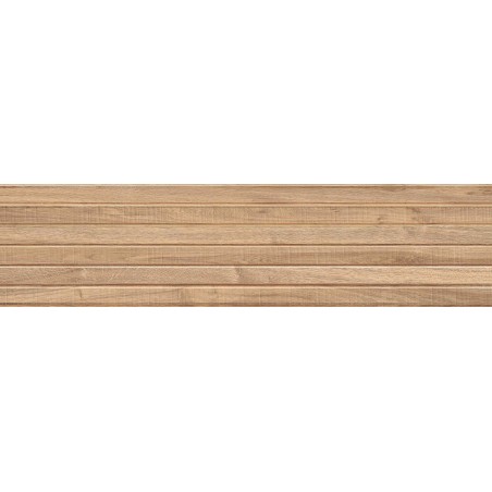 Mexen Mulberry Wood Honey gres glazovaný rek. G1, dřevěná nástěnná dlaždice 120 x 30 cm, mat - TL703-120-030-51