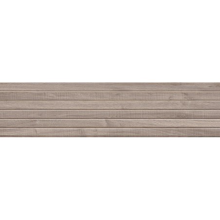 Mexen Mulberry Wood Tortora glazovaný rekt. G1, nástěnná dlaždice dřevěného vzhledu 120 x 30 cm, matná