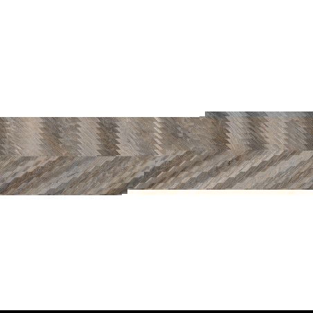 Mexen Native Černý glazovaný rekt. G1, dlaždice imitující dřevo podlahově-stěnová 120 x 30 cm, carving