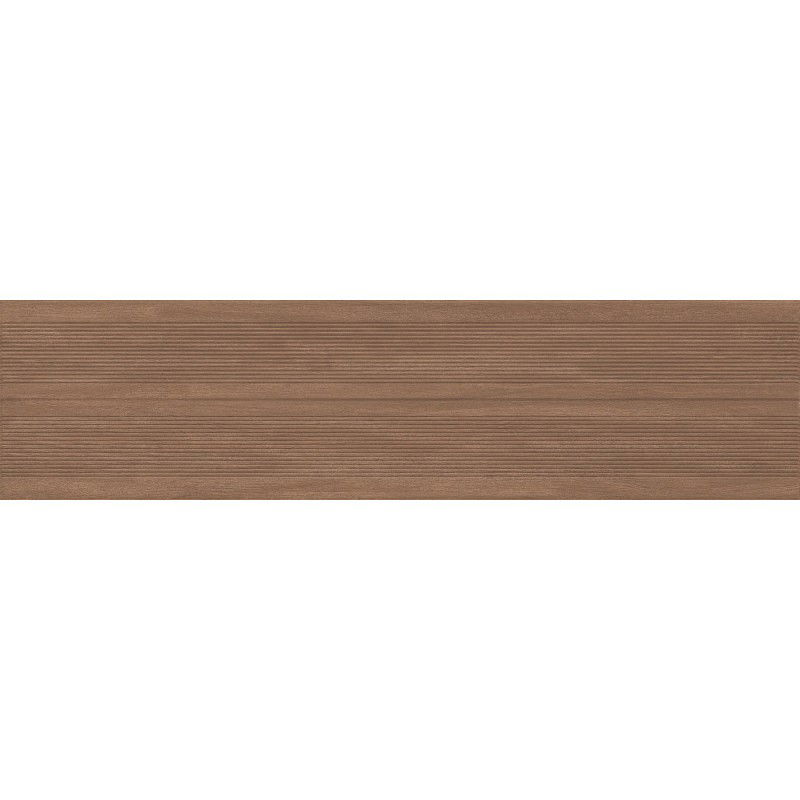 Mexen Prestige Wood Hnědý glazovaný gres rekt. G1, dřevo imitující stěnová dlaždice 120 x 30 cm, mat - TL706-120-030-50